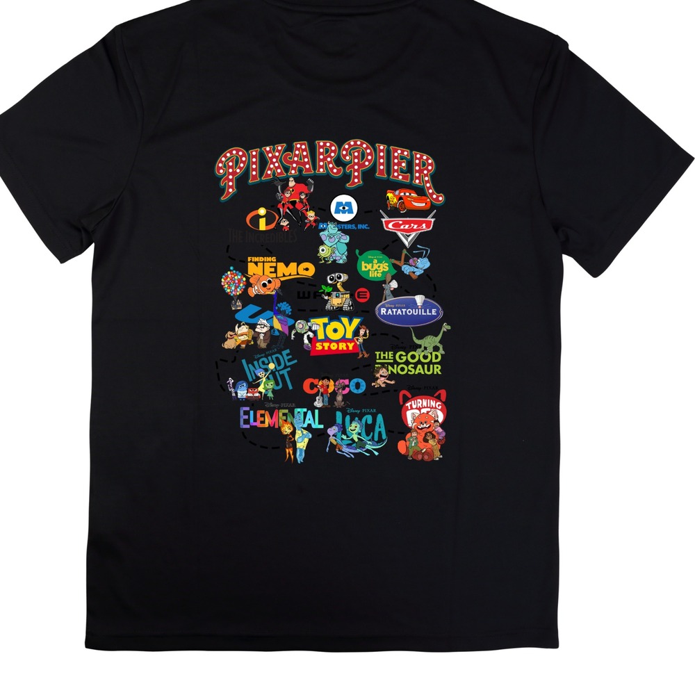 Disney Unisex Pixar Movie Characters T-shirt Size Small